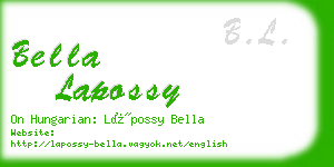 bella lapossy business card